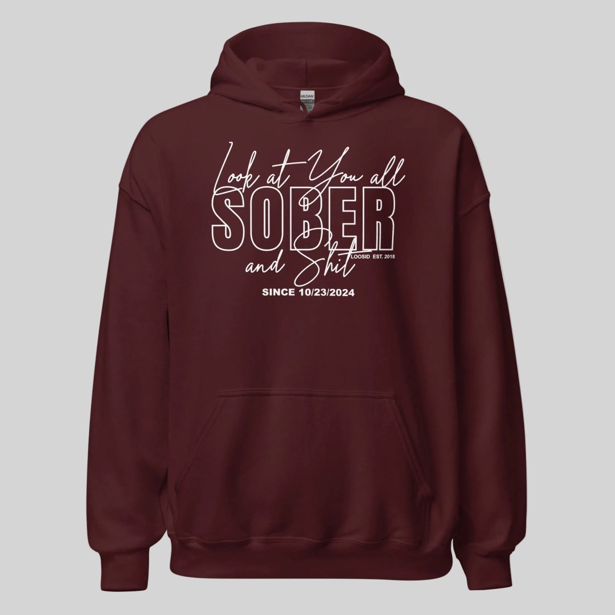 Look at You Sober Recovery Hoodie product photo (view 10)