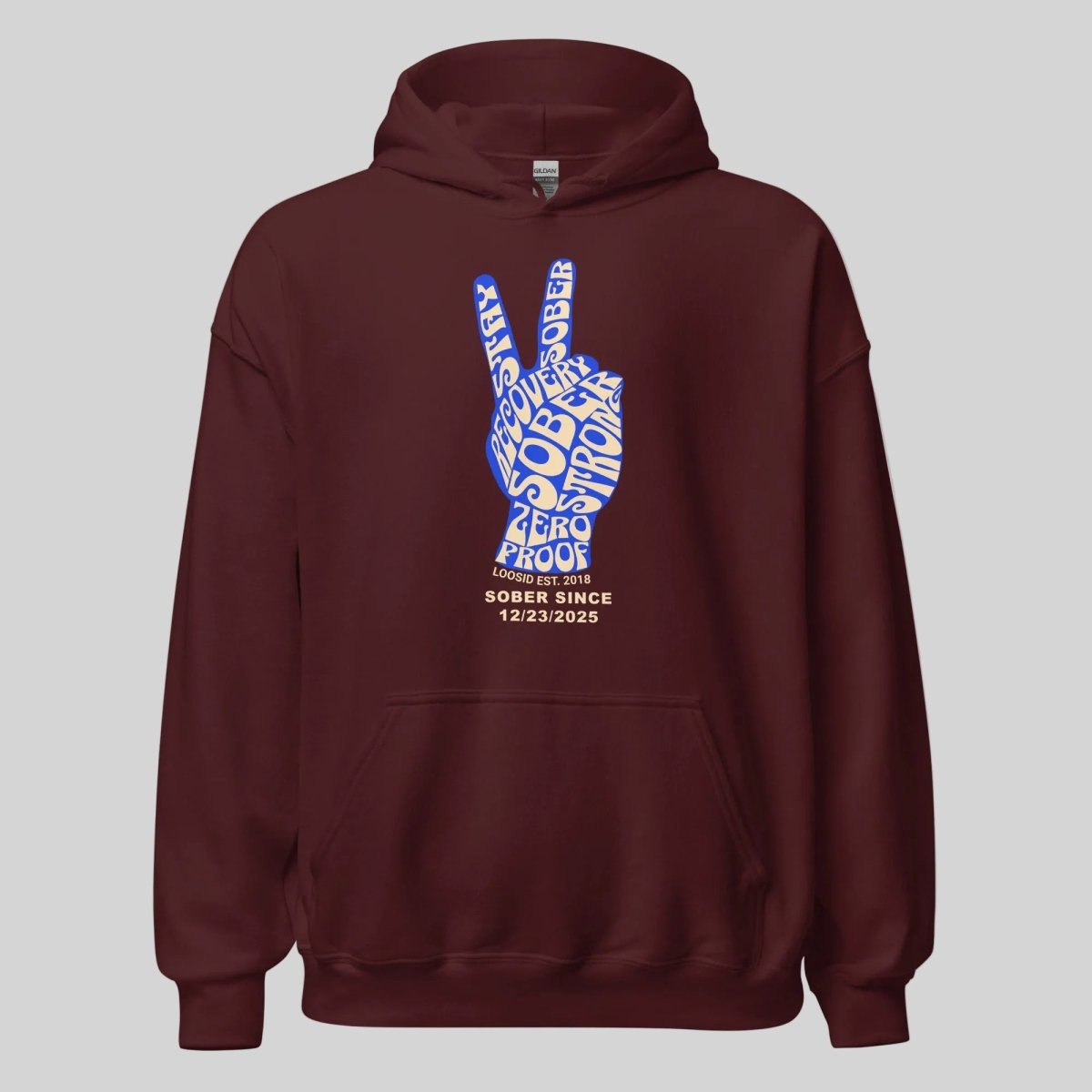 Peace & Sober Recovery Hoodie featuring the design (view 11)