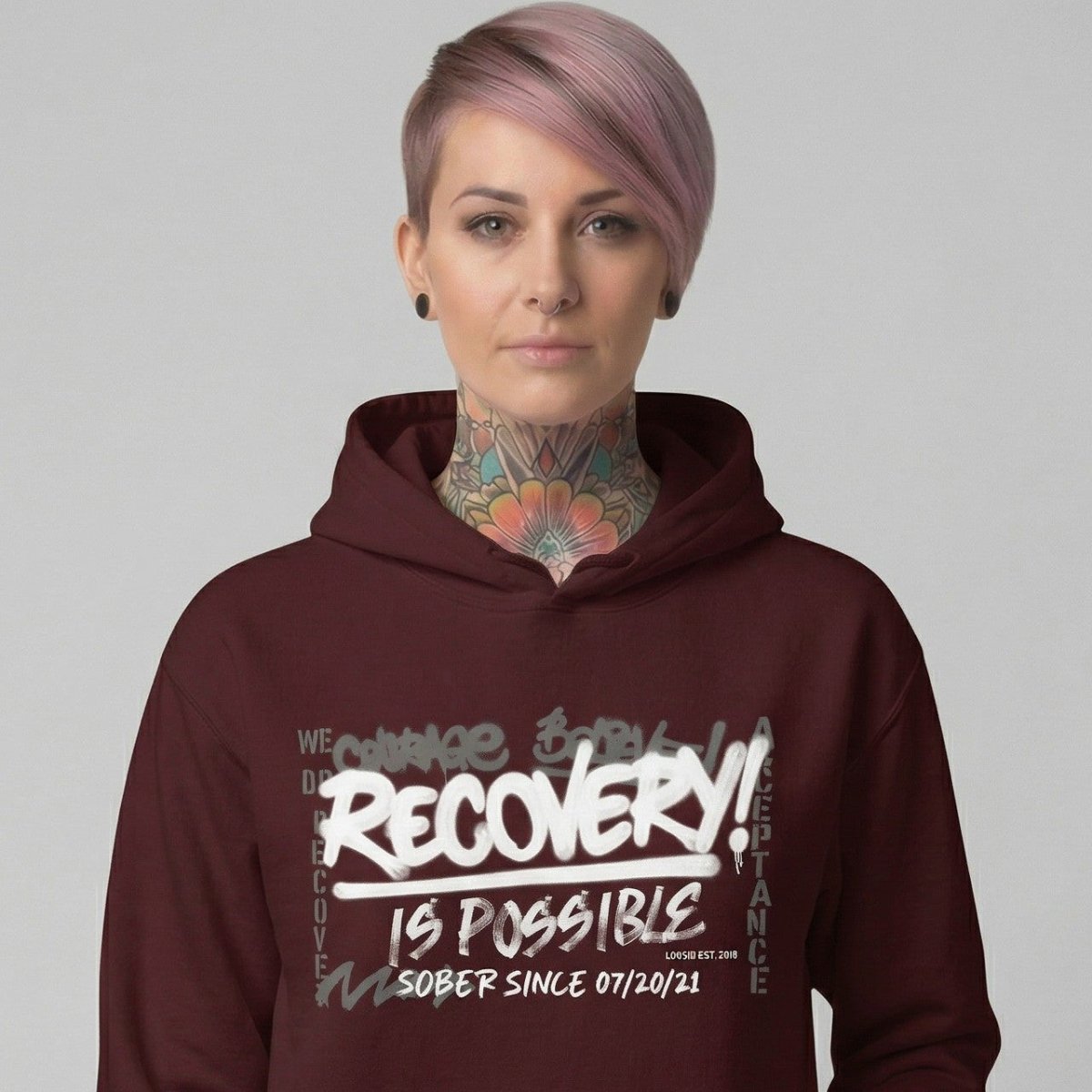 Recovery Is Possible for Women Recovery Hoodie product photo (view 40)
