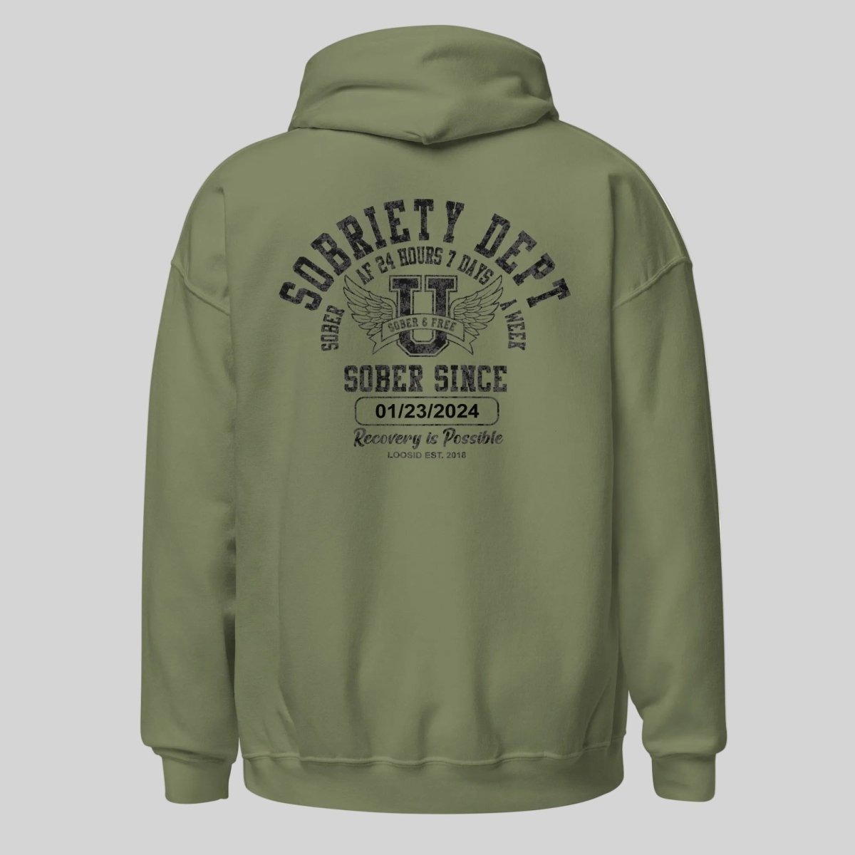 Sobriety Dept Recovery Hoodie product photo (view 40)