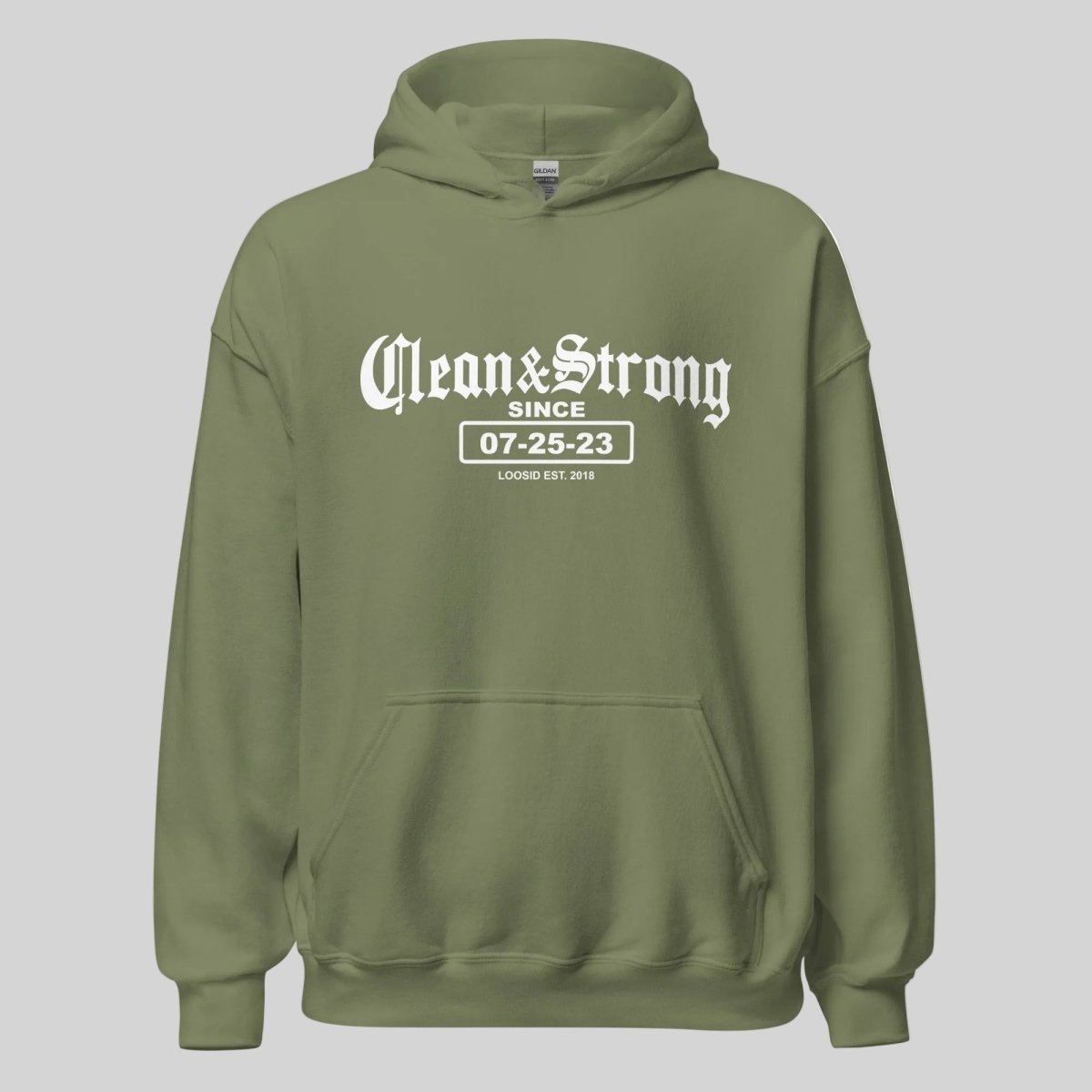Old School Clean & Strong Recovery Hoodie graphic detail (view 14)