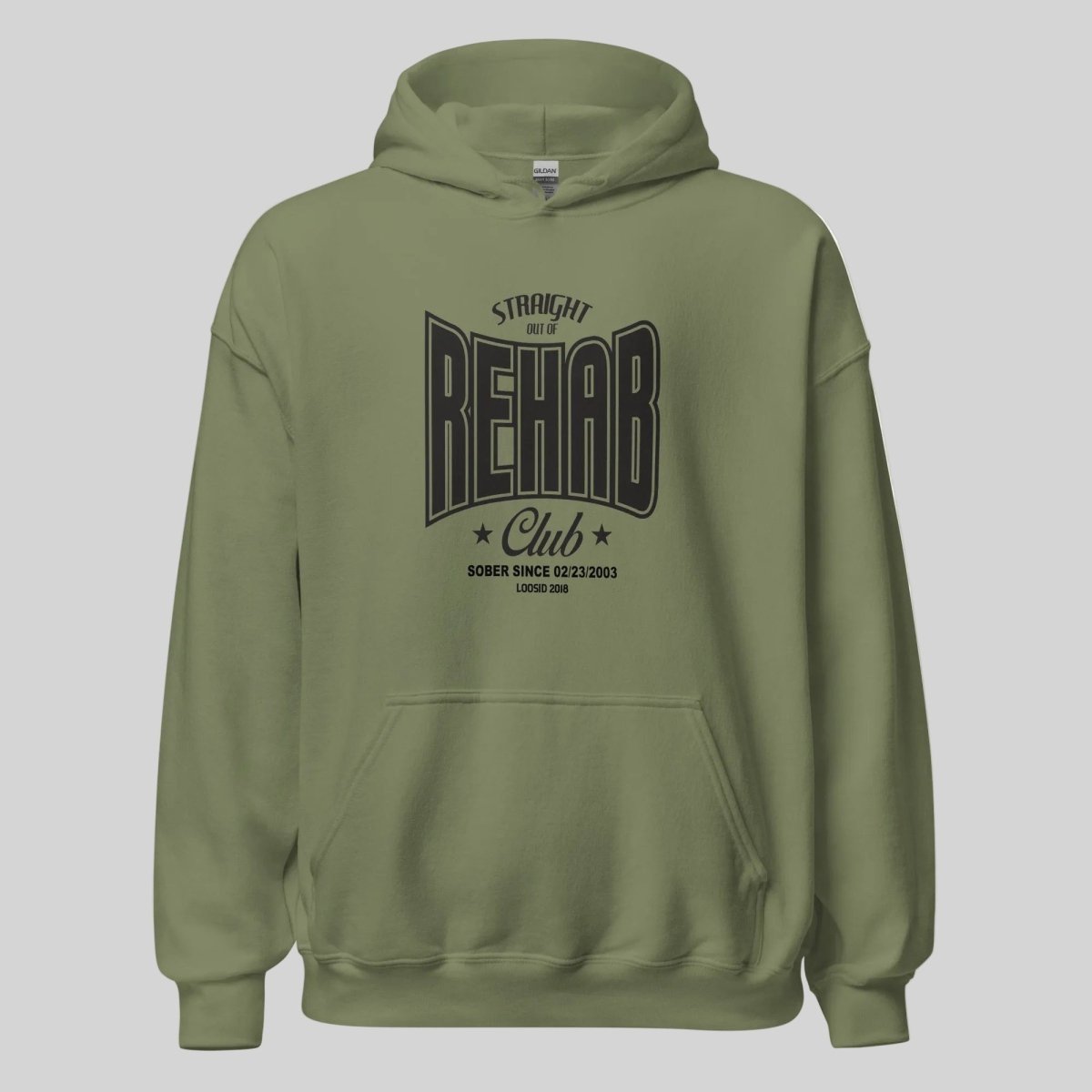 Loosid Rehab Recovery Hoodie featuring the design