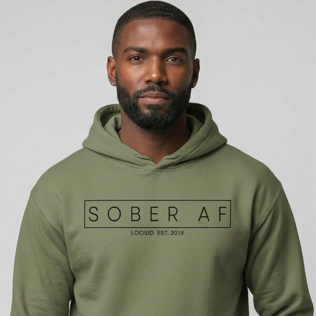 Sober AF Recovery Hoodie packaging detail (view 28)