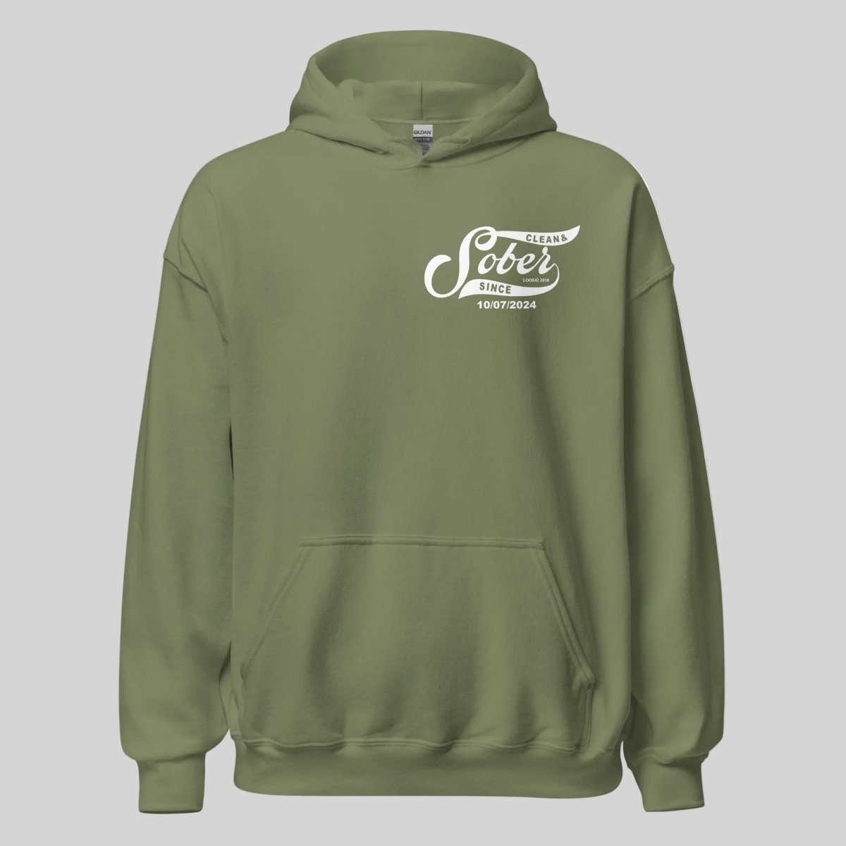 Sober Since Recovery Hoodie back view (view 37)