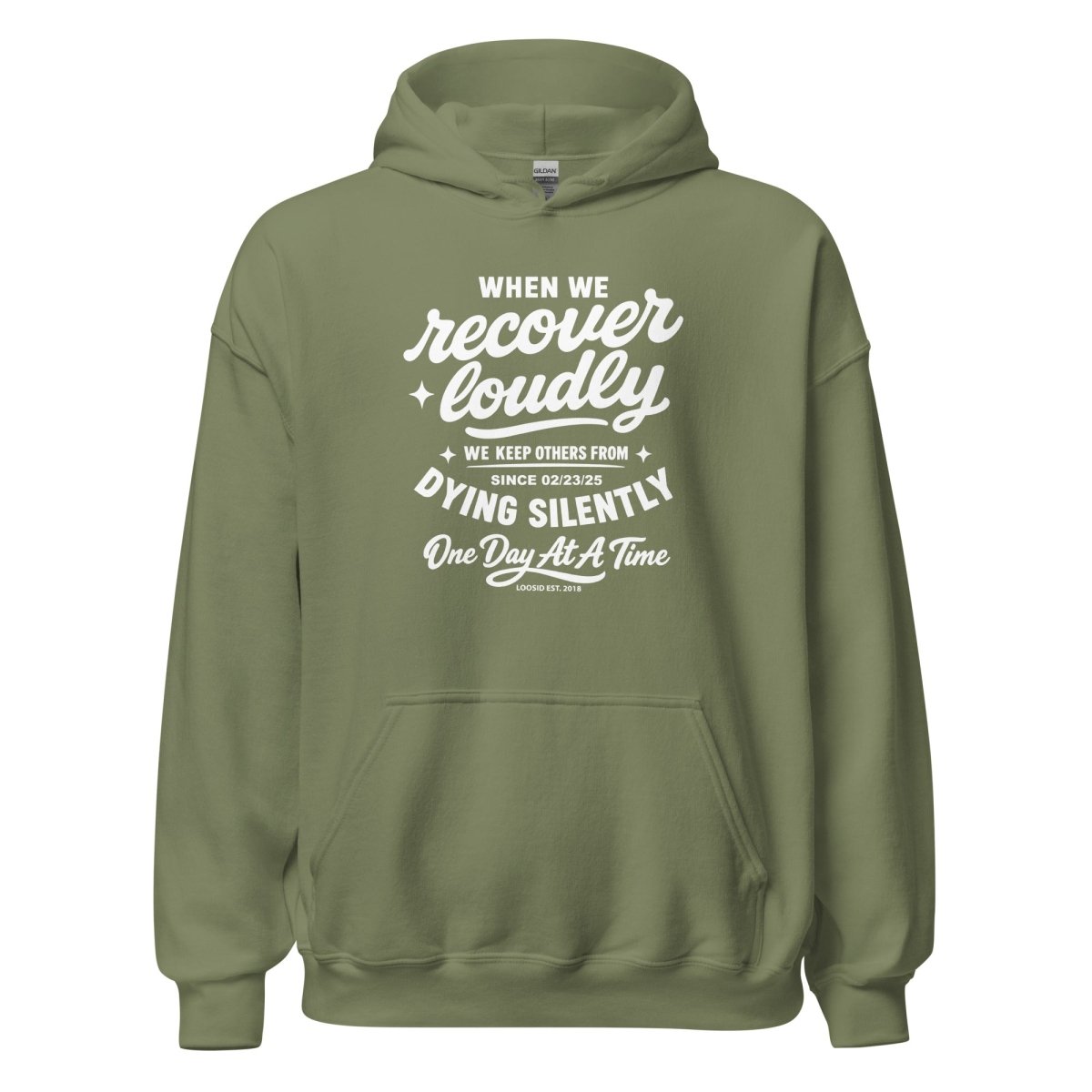 When we recover loudly Recovery Hoodie graphic detail (view 14)