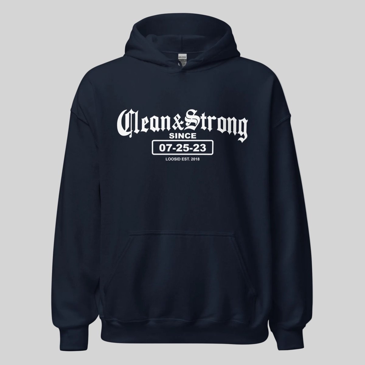 Clean & Strong Old School Recovery Hoodie lifestyle view (view 5)