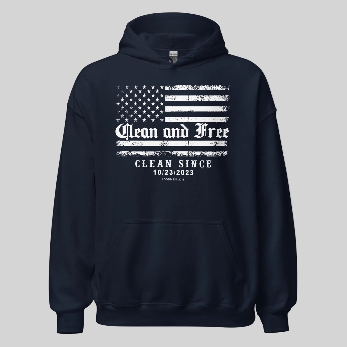 Clean and Free Custom Recovery Date Recovery Hoodie side view (view 6)