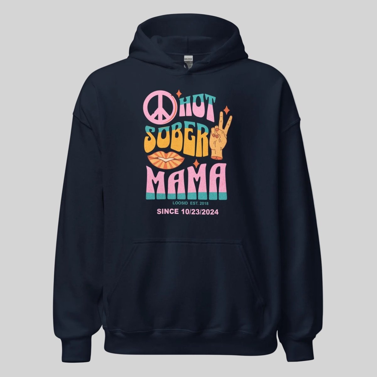 Hot Sober Mama Recovery Hoodie product photo (view 10)