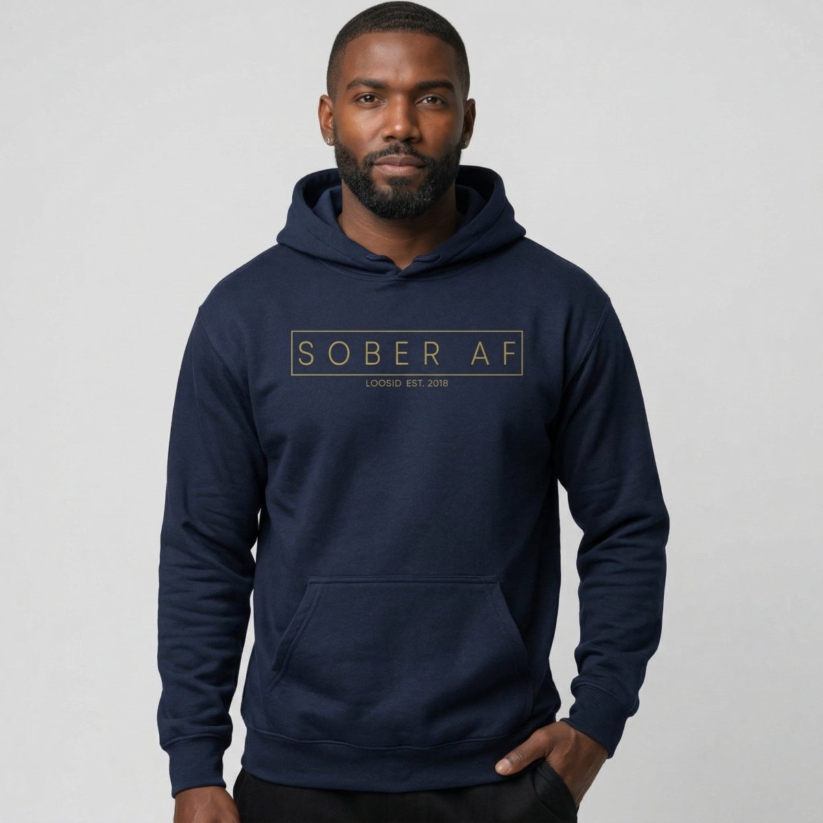 Sober AF Recovery Hoodie side view (view 26)