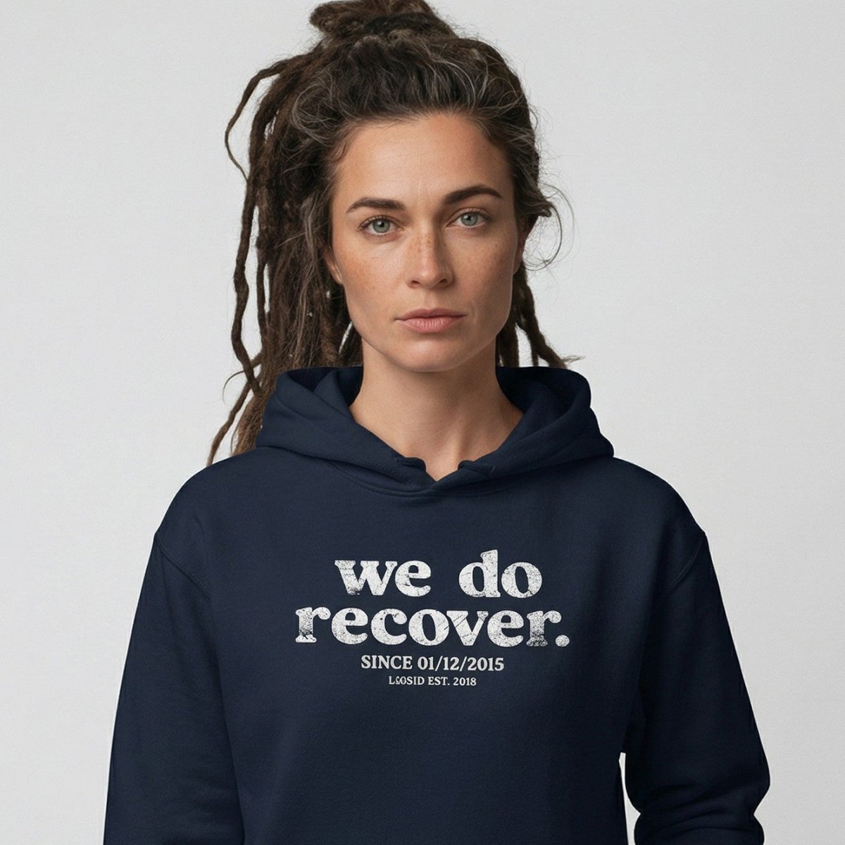We Do Recover Women's Sober Recovery Hoodie featuring the design (view 21)