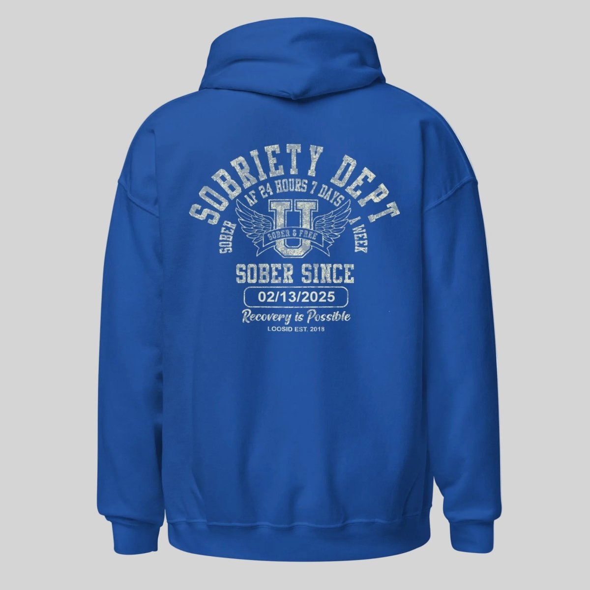 Sobriety Dept Recovery Hoodie side view (view 16)