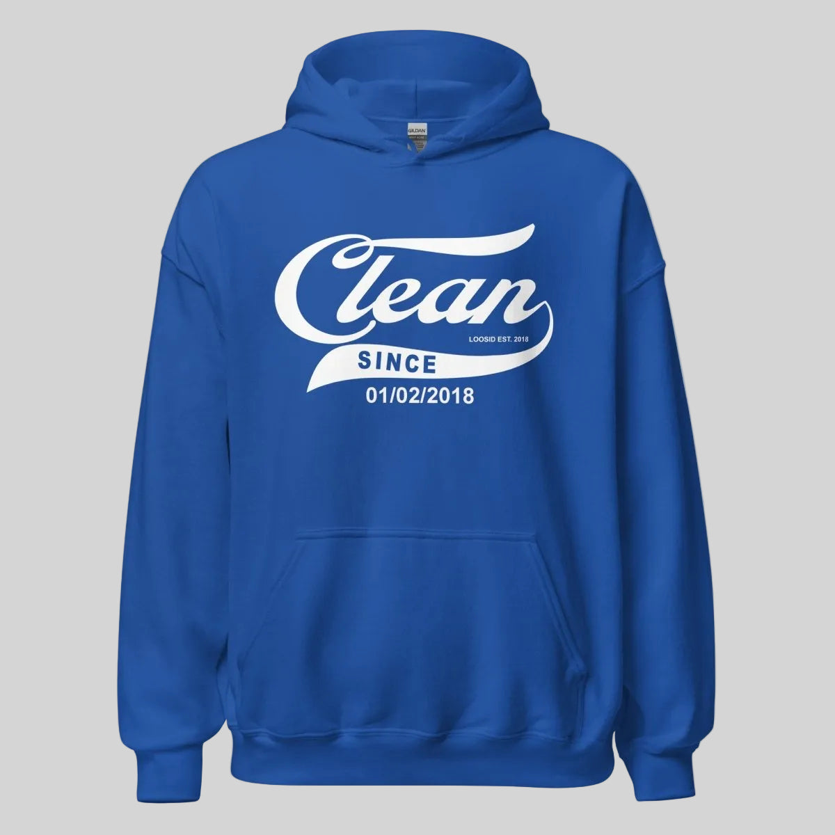 Clean Since Hoodie with Date Recovery Hoodie close-up view (view 32)