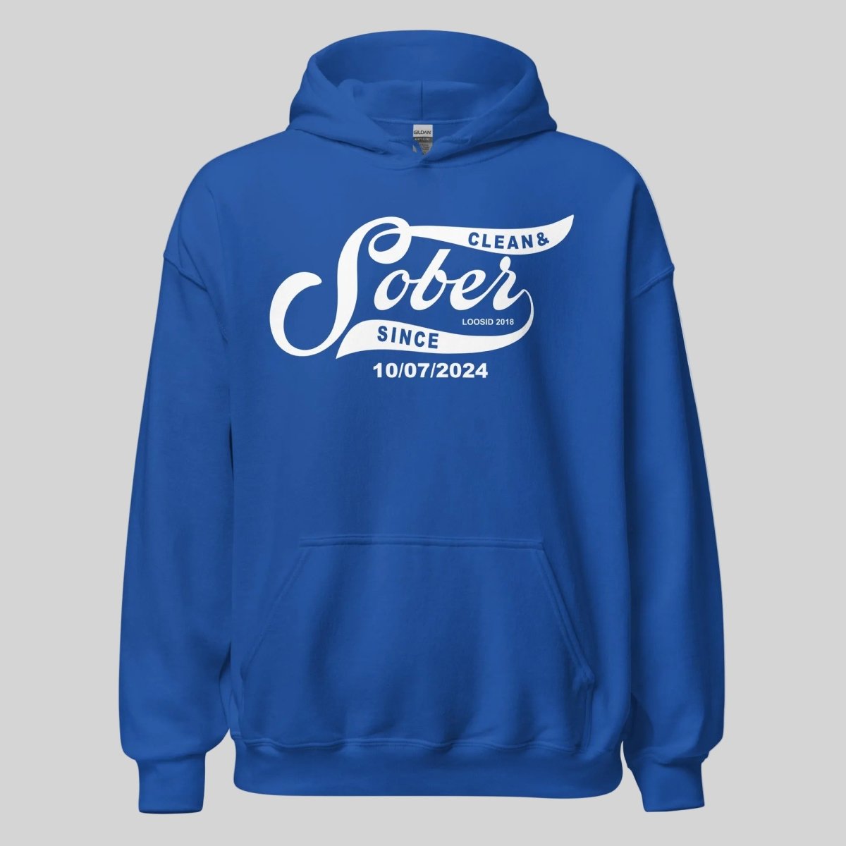 Sober Since Recovery Hoodie close-up view (view 42)