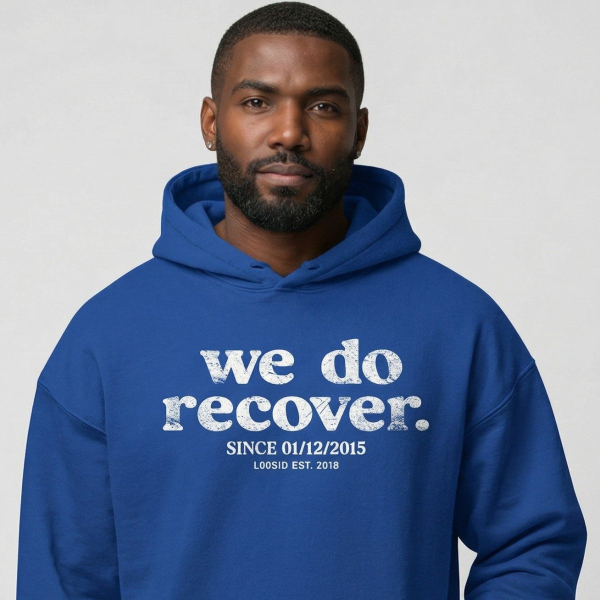 We Do Recover Men's Sober Recovery Hoodie featuring the design (view 21)