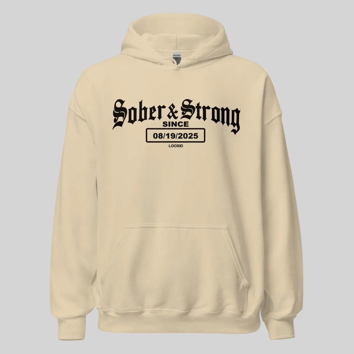 Sober & Strong Old School Recovery Hoodie product photo (view 30)