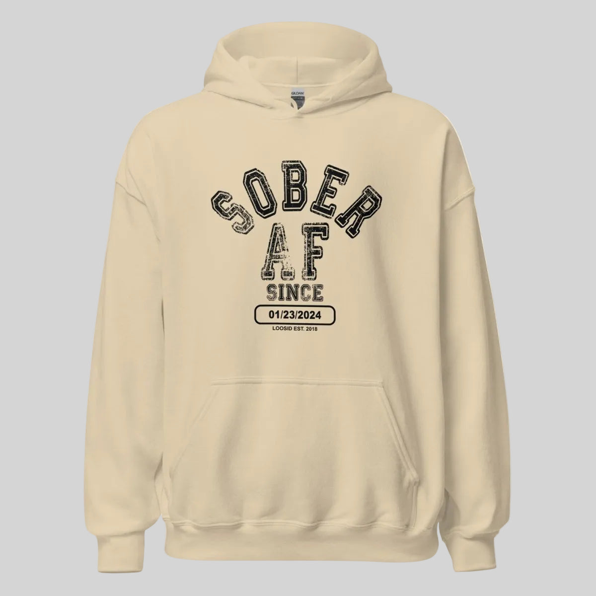 Sober AF Since Recovery Hoodie side view (view 36)