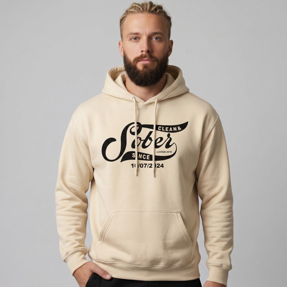 Sober Since Recovery Hoodie featuring the design (view 31)