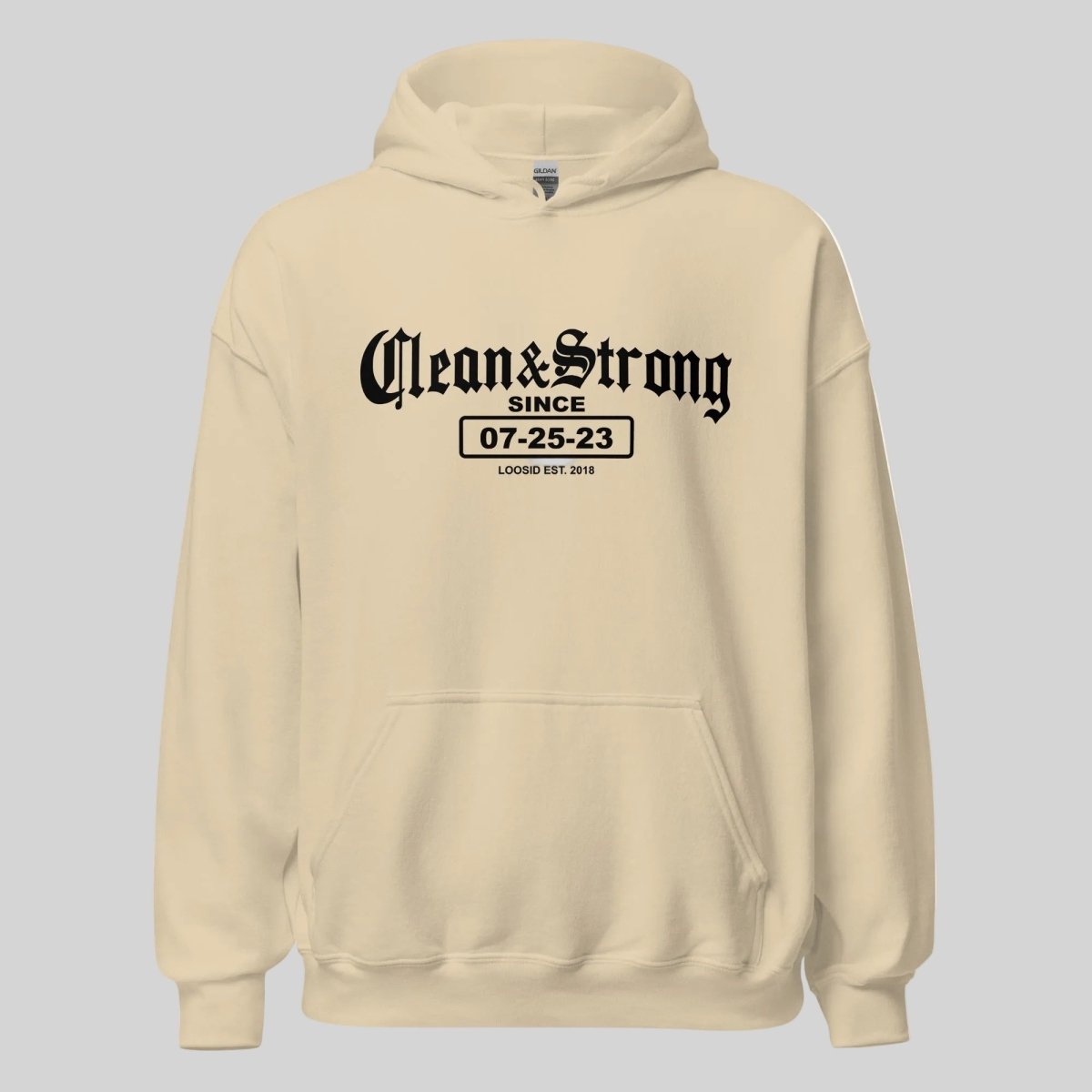 Old School Clean & Strong Recovery Hoodie side view (view 26)