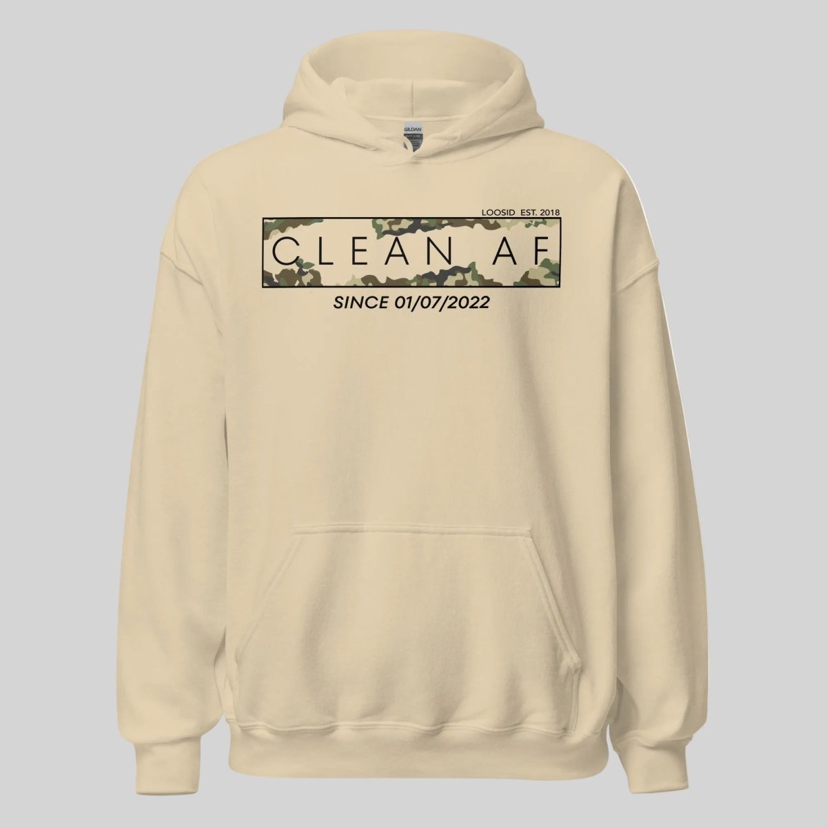 Clean AF Camo Recovery Hoodie side view (view 26)
