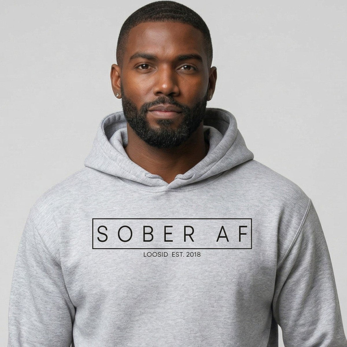 Loosid Sober AF Recovery Hoodie featuring the design
