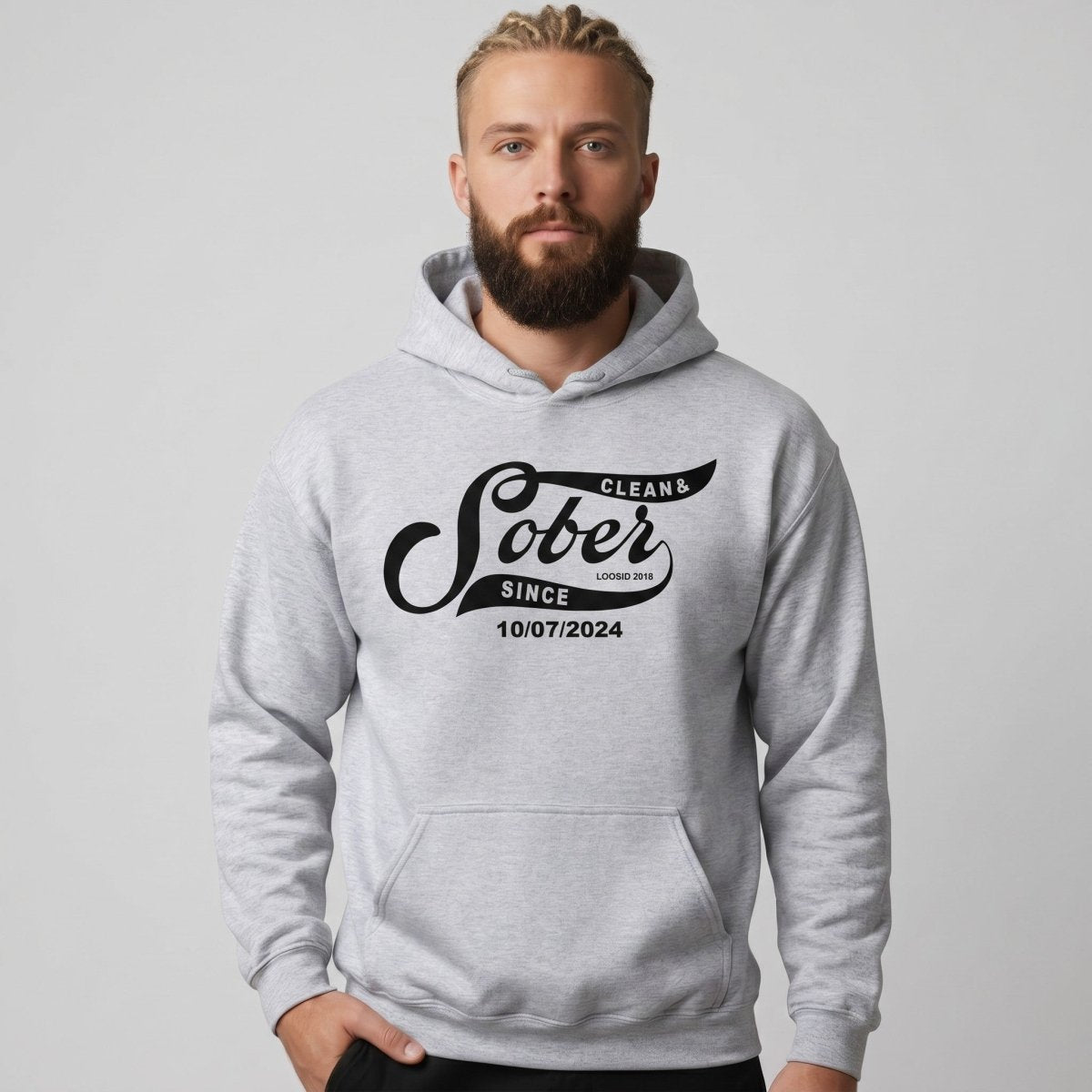 Sober Since Recovery Hoodie side view (view 16)