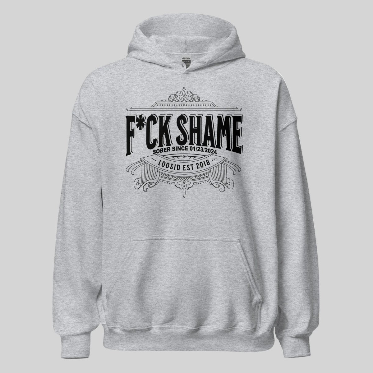 F*ck Shame Recovery Hoodie side view (view 6)