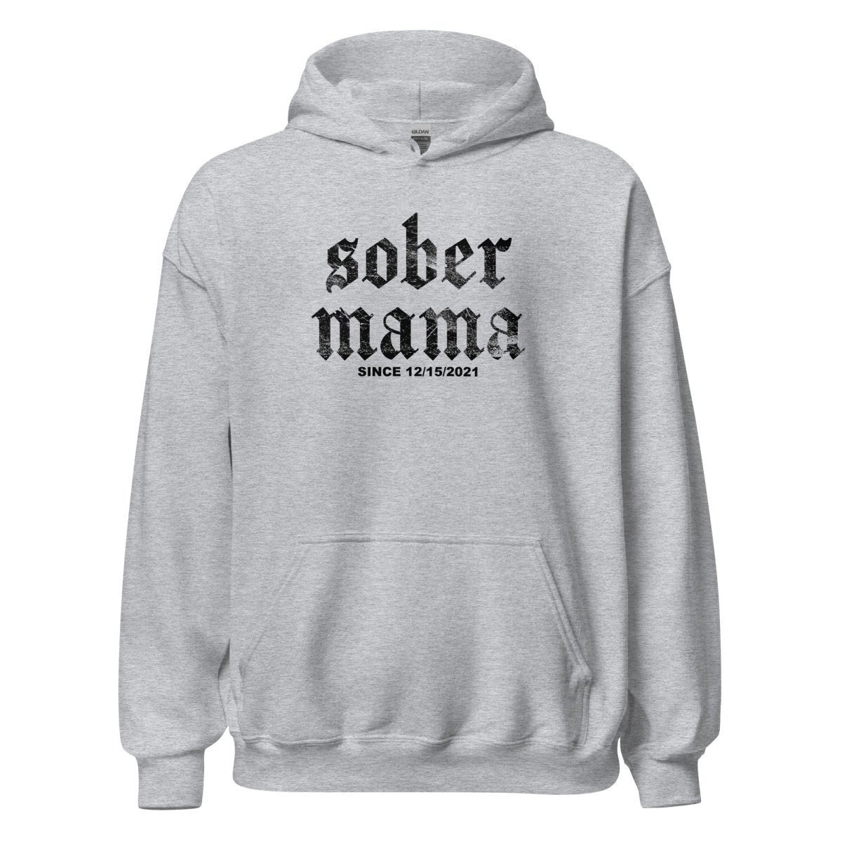 Sober Mama Recovery Hoodie back view (view 17)