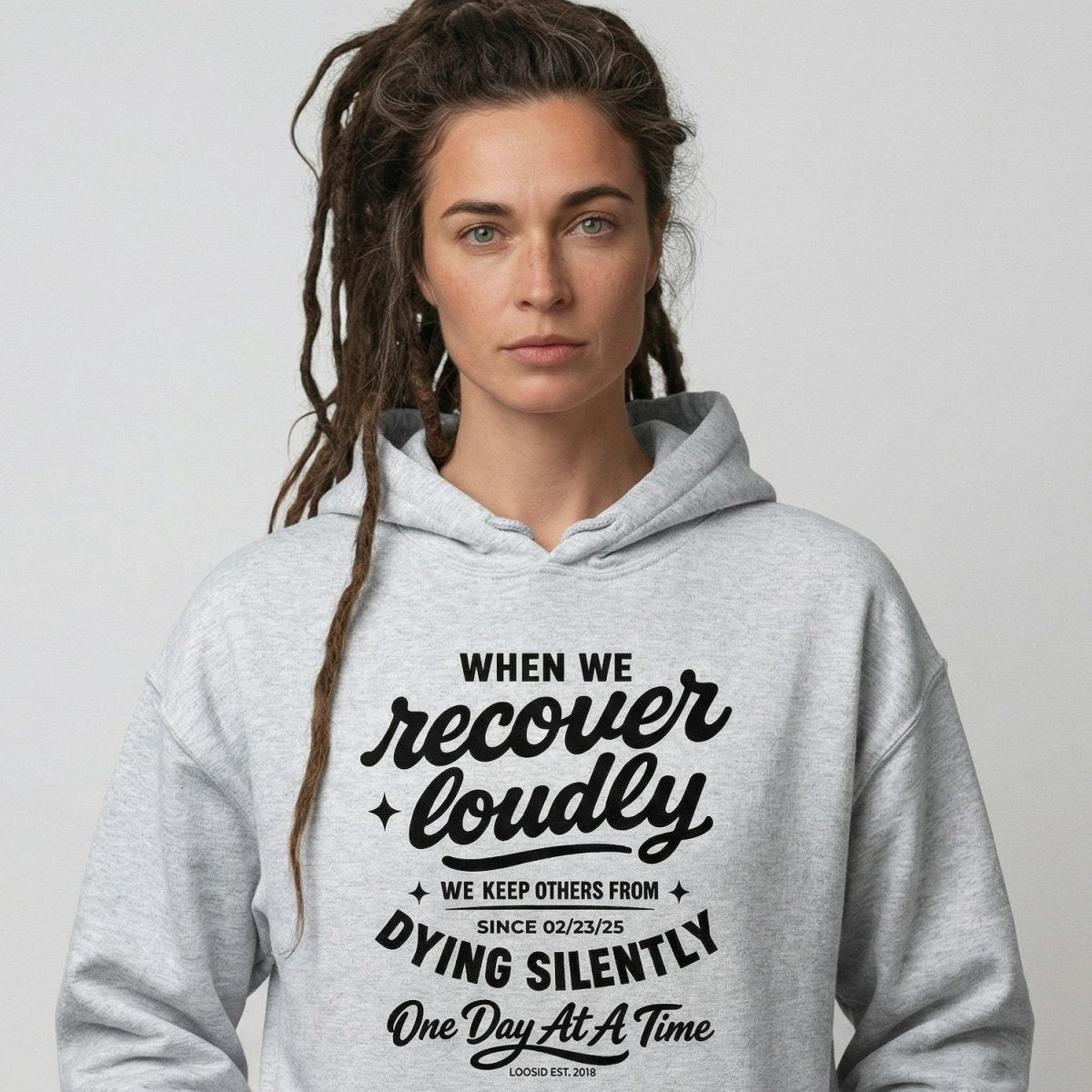 When we recover loudly Recovery Hoodie packaging detail (view 18)