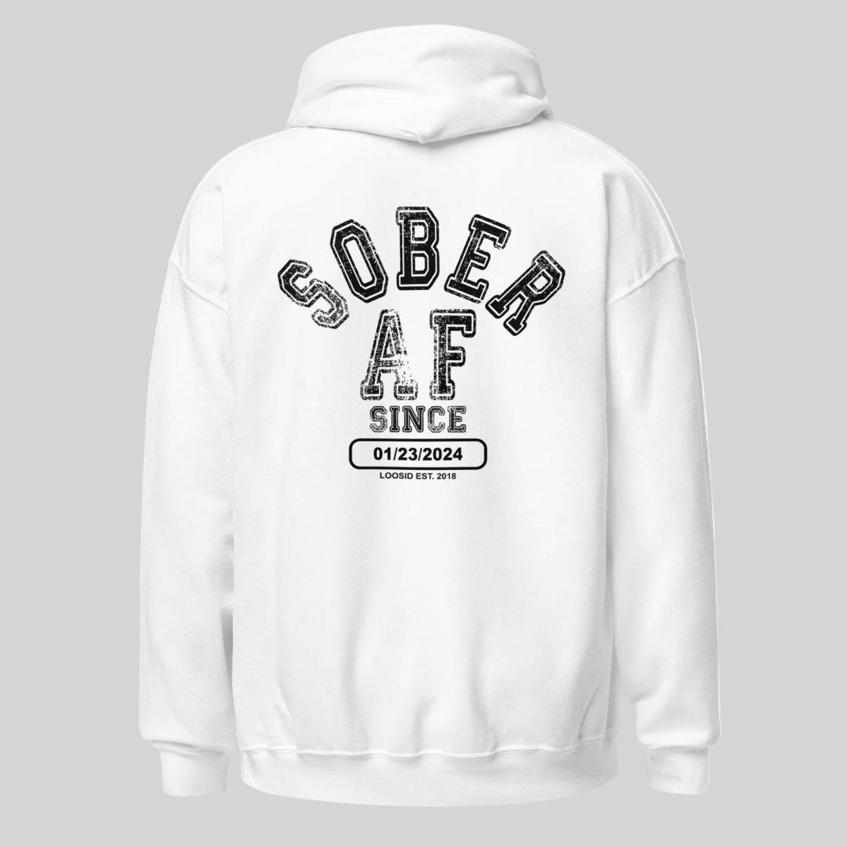 Sober AF Recovery Hoodie graphic detail (view 34)