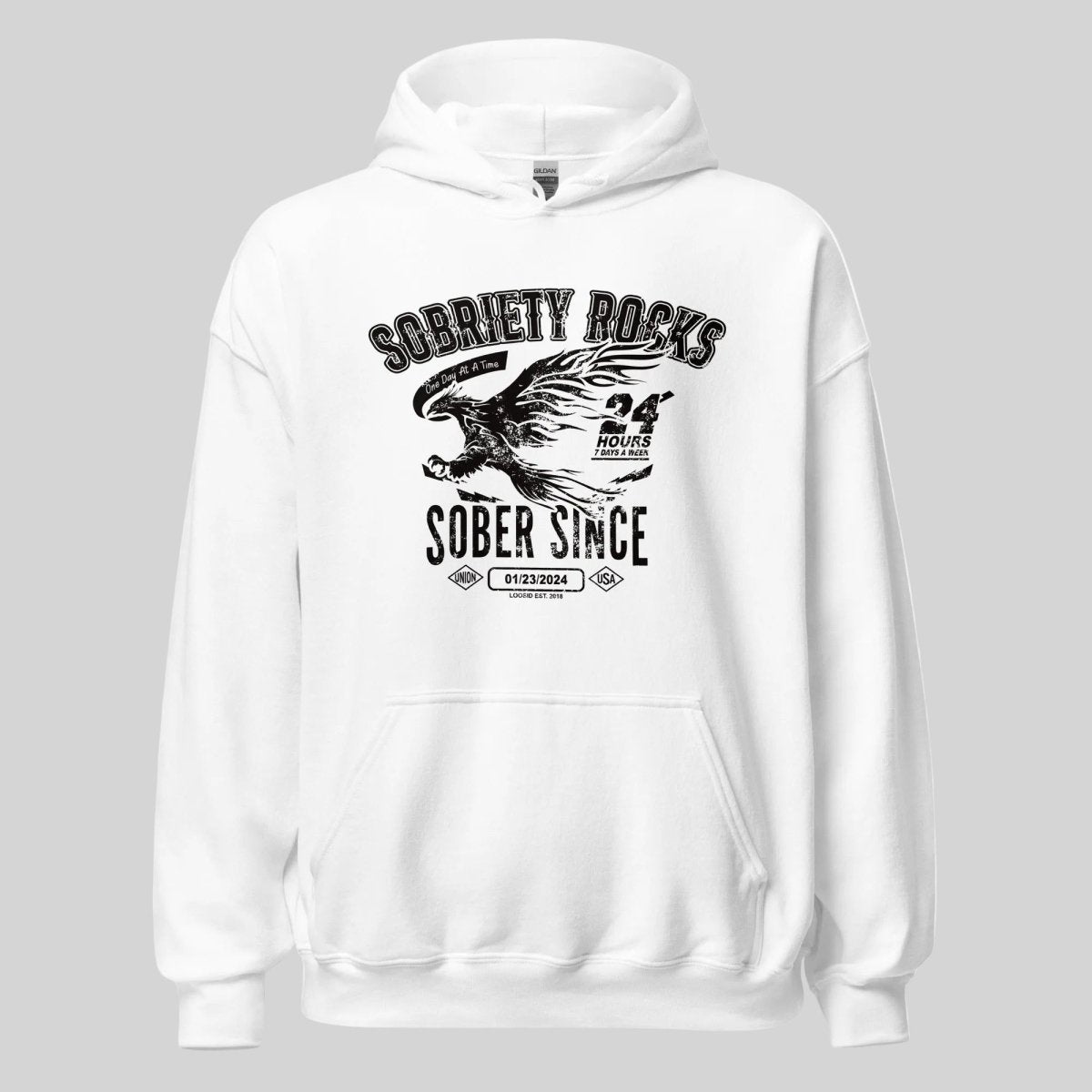 Sober Since Recovery Hoodie graphic detail (view 44)