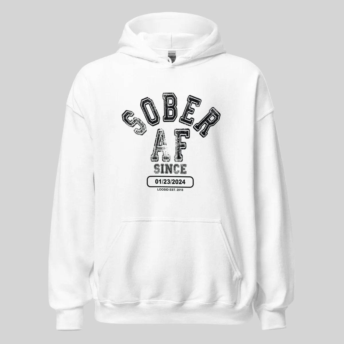 Sober AF Since Recovery Hoodie side view (view 26)