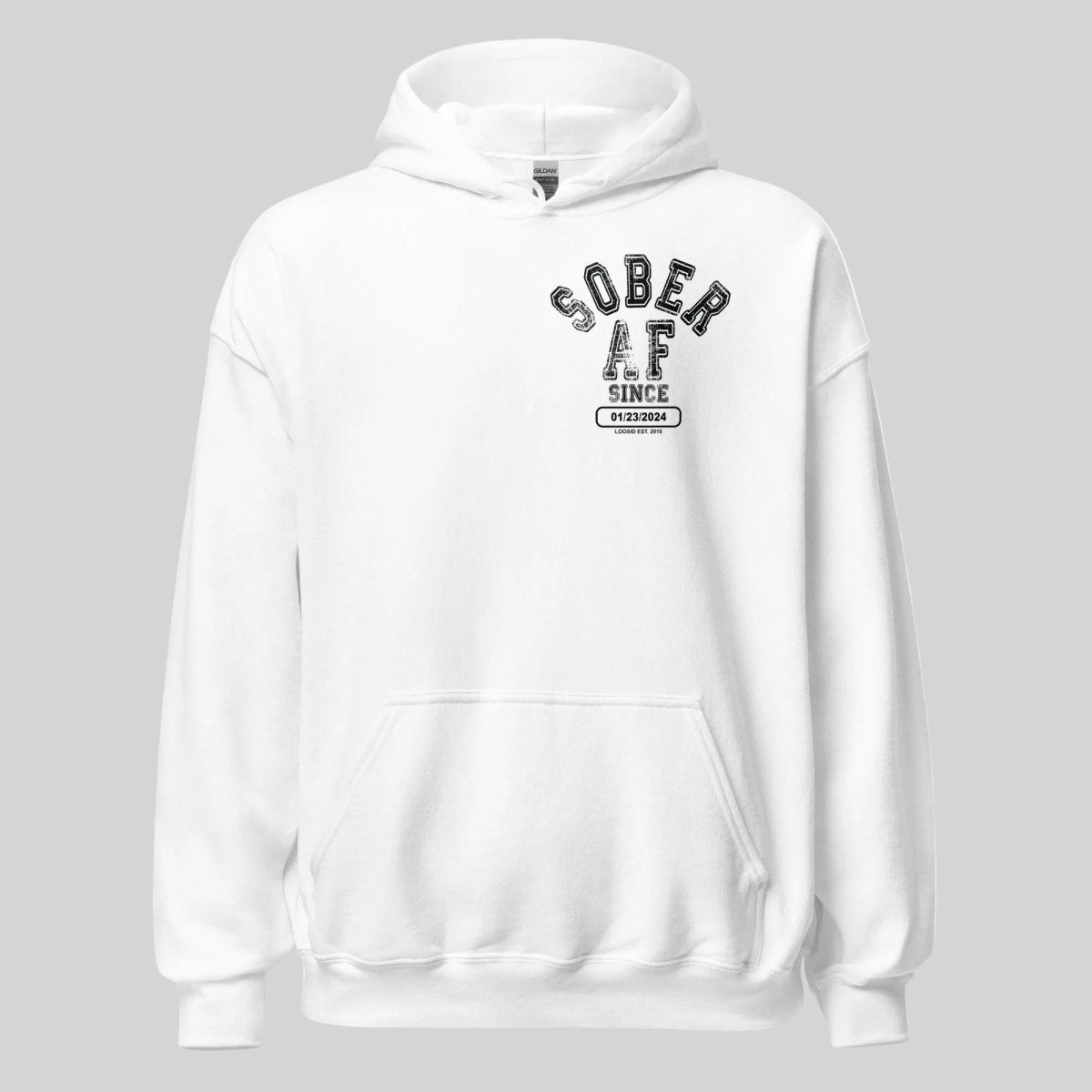 Sober AF Recovery Hoodie graphic detail (view 14)
