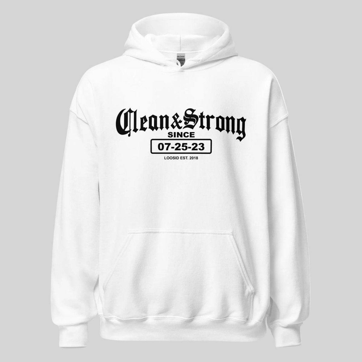 Clean & Strong Old School Recovery Hoodie side view (view 26)