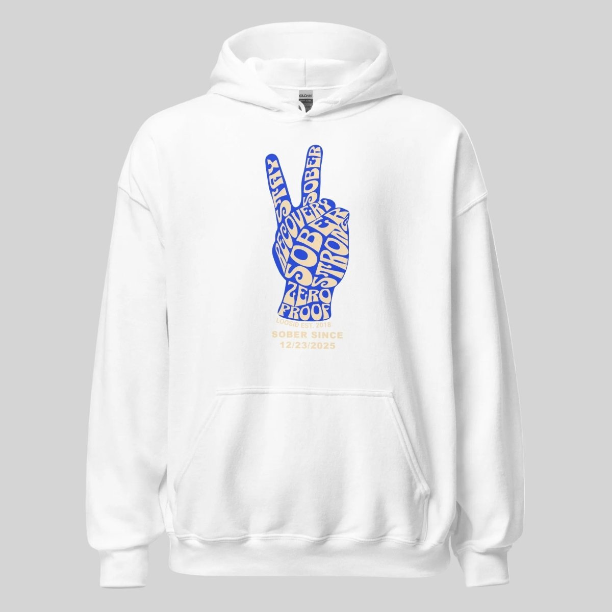 Peace & Sober Recovery Hoodie fit detail (view 29)