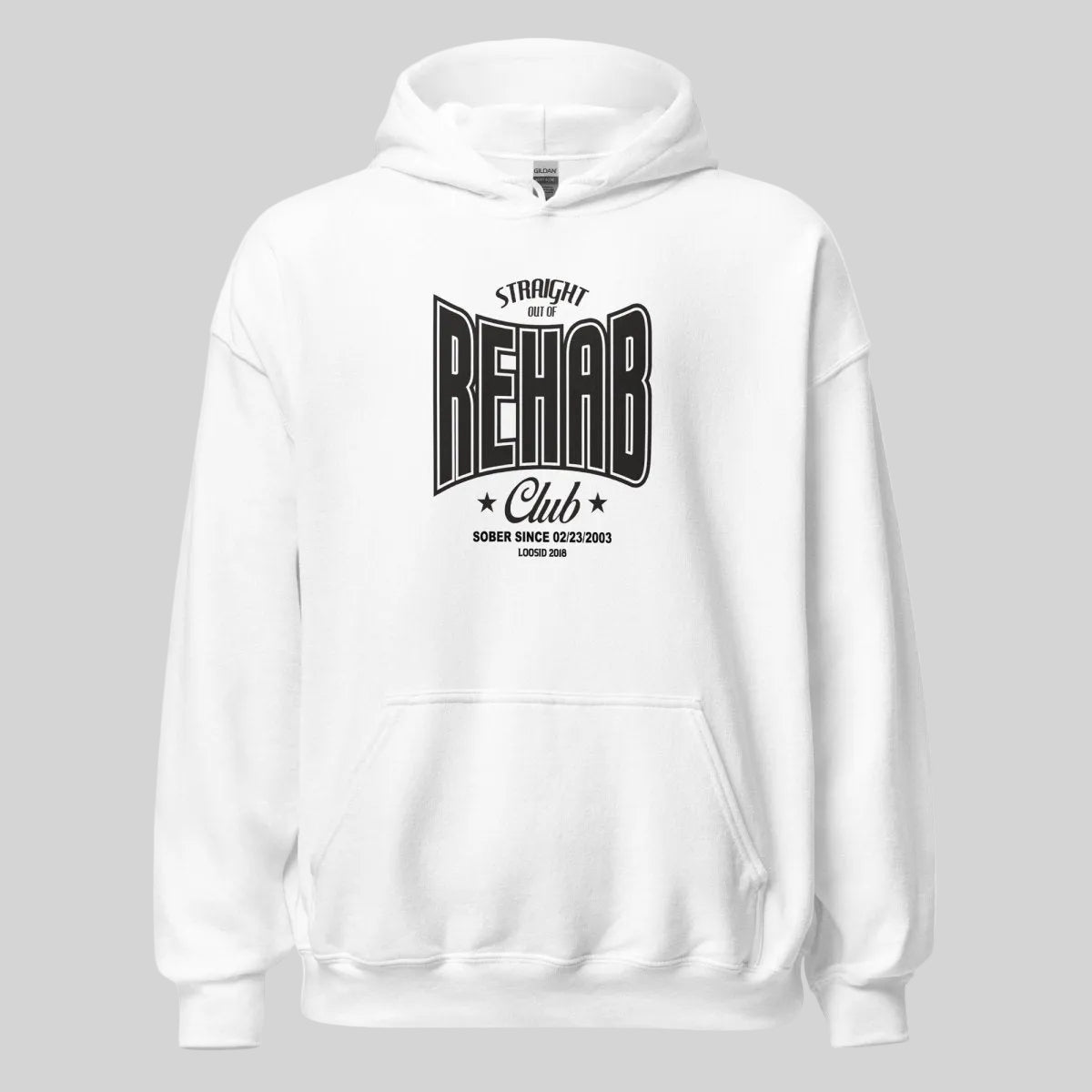 Rehab Recovery Hoodie back view (view 17)
