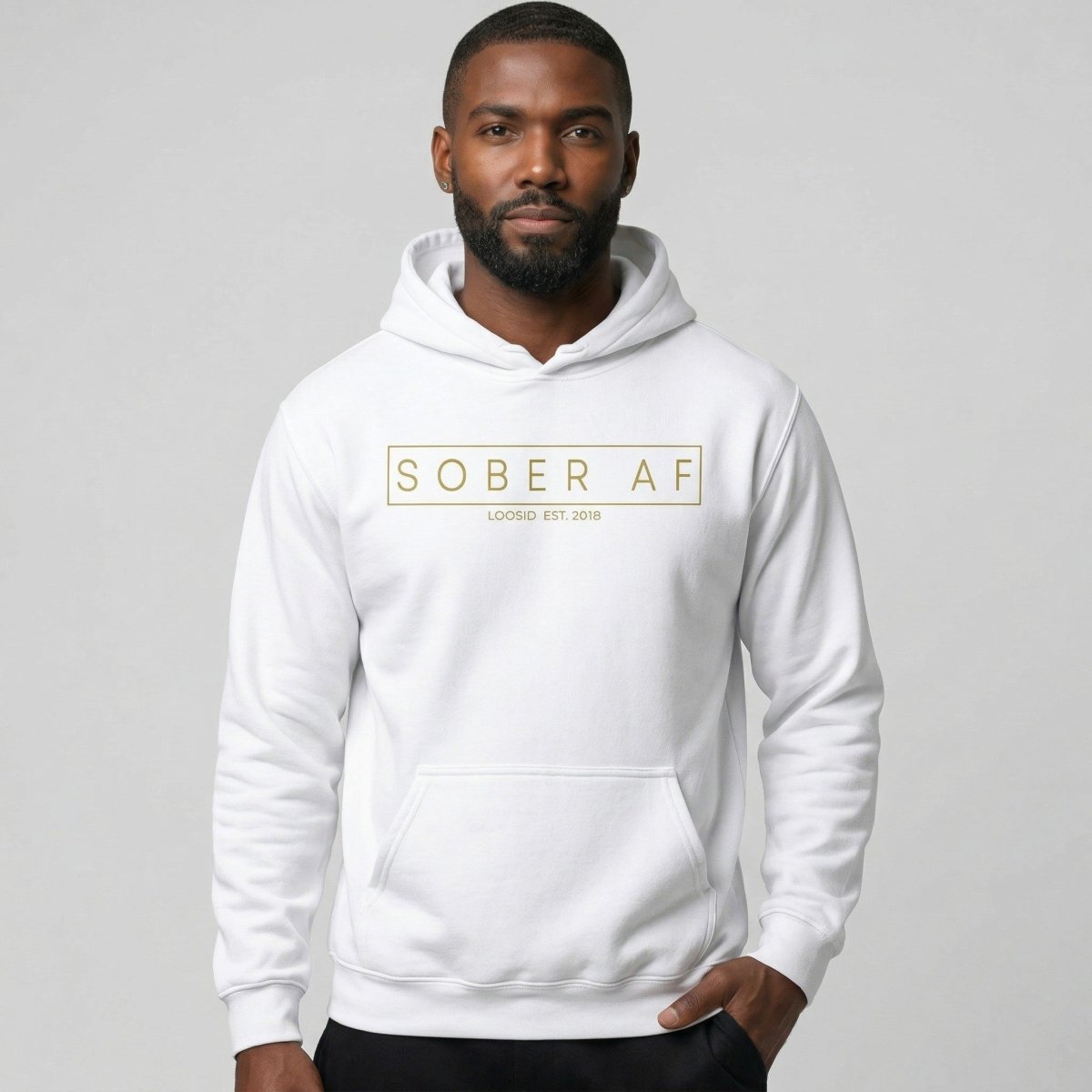 Sober AF Recovery Hoodie product photo (view 20)