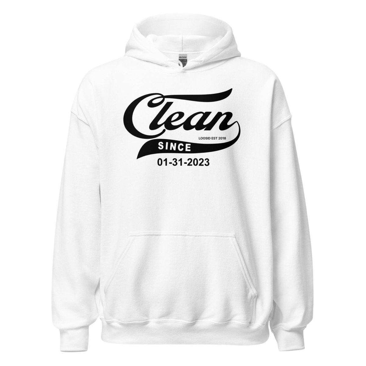 Clean Since Sober Recovery Hoodie lifestyle view (view 25)