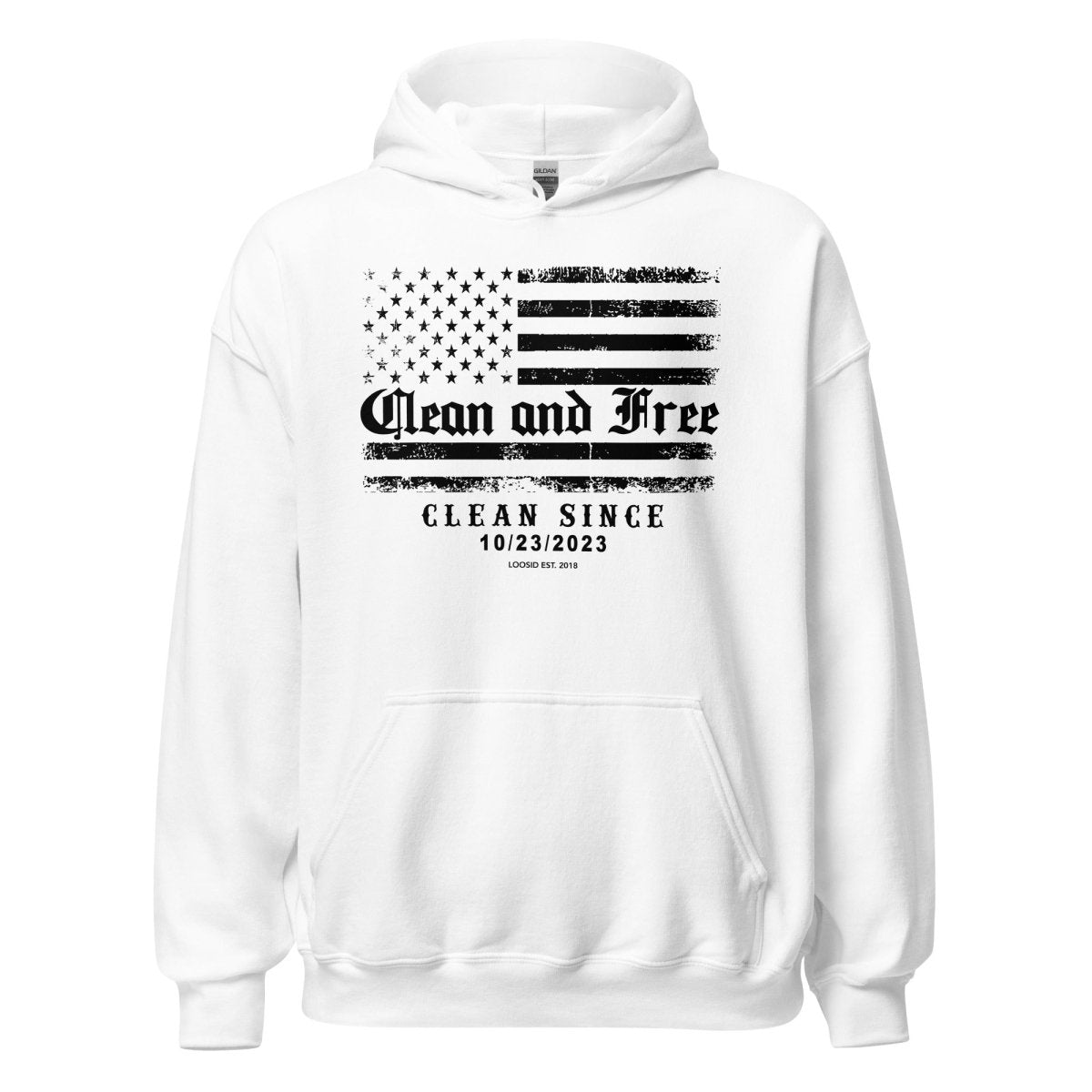 Clean and Free Custom Recovery Date Recovery Hoodie back view (view 27)