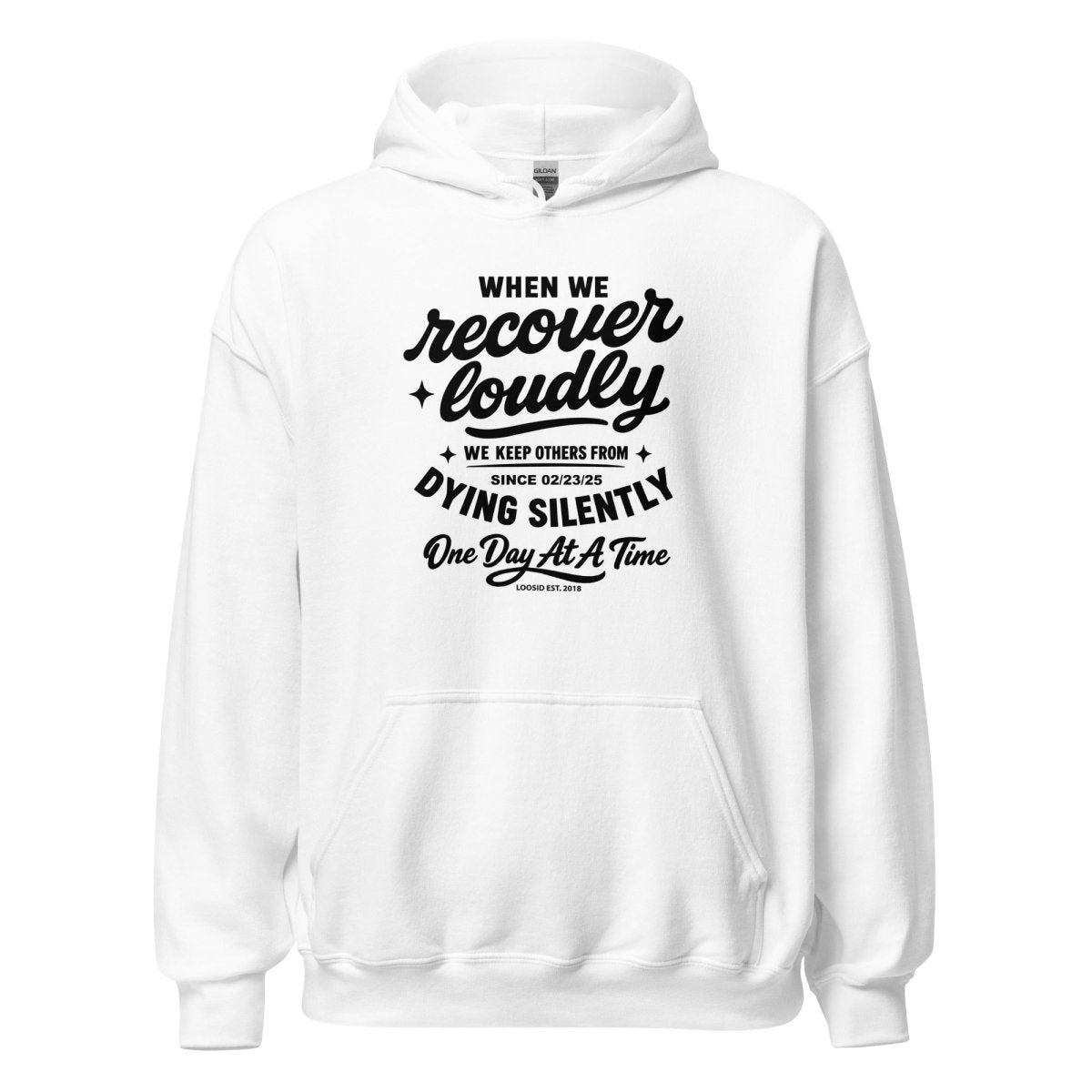When we recover loudly Recovery Hoodie graphic detail (view 14)