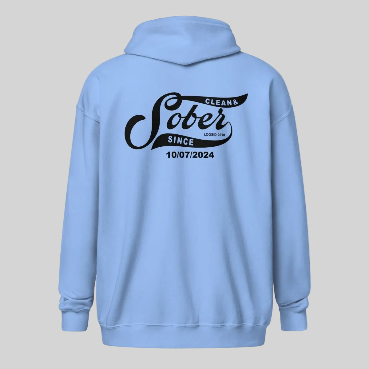 Sober Since Recovery Hoodie side view (view 36)