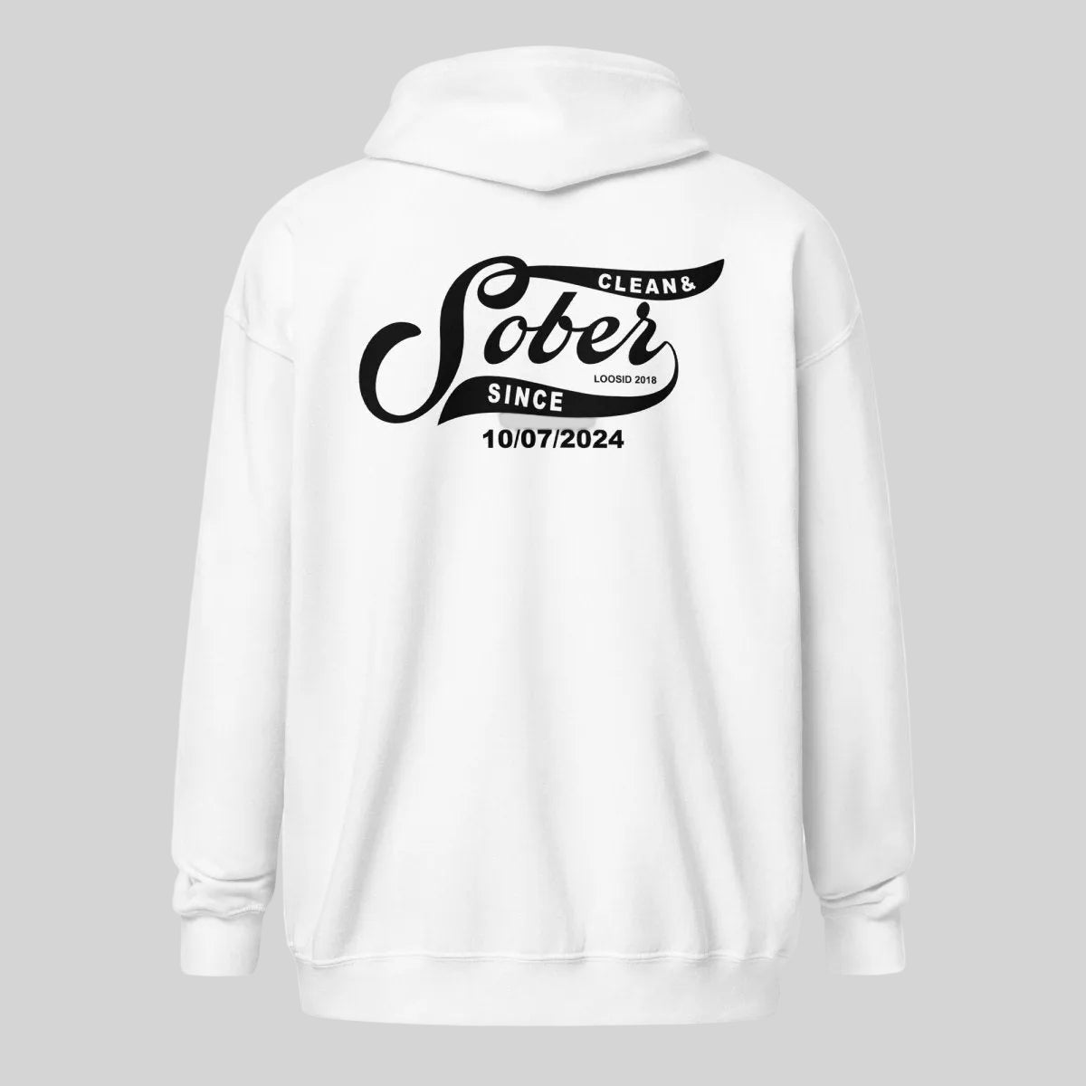 Sober Since Recovery Hoodie lifestyle view (view 25)