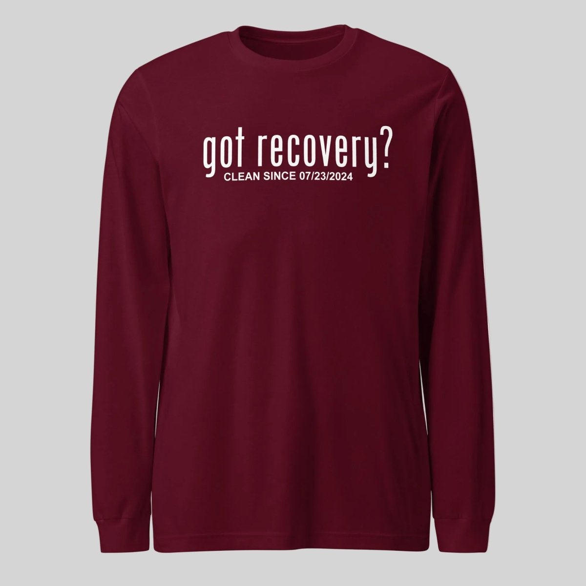 Got Recovery Long Sleeve Sober T Shirt featuring the design (view 11)