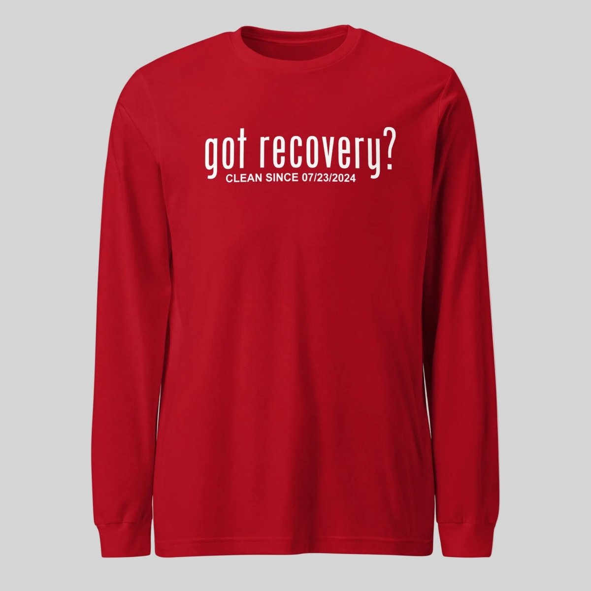 Long Sleeve Clean Sober T Shirt lifestyle view (view 15)