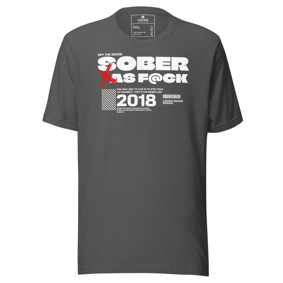 Sober As F*ck Sober T Shirt back view (view 27)