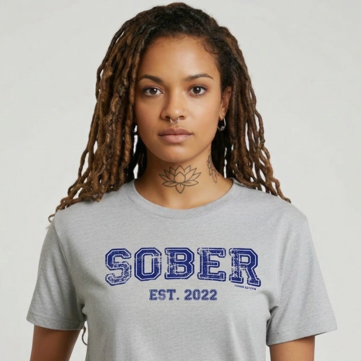 Sober Women's Recovery Is Possible Sober T Shirt close-up view (view 12)