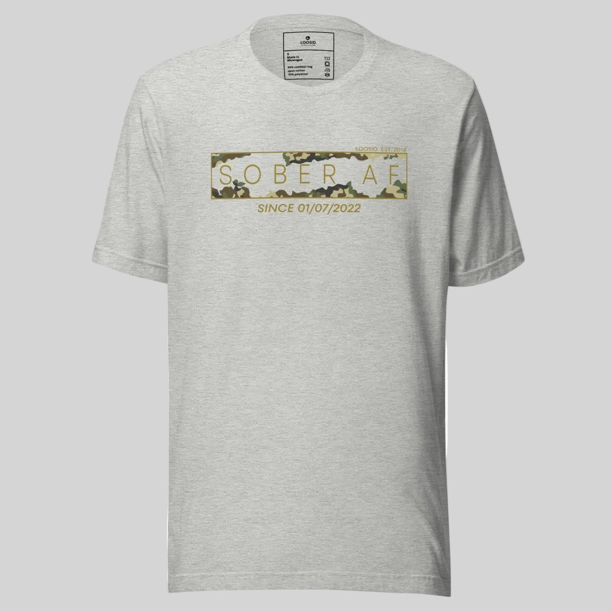 Sober AF Camo Sober T Shirt product photo (view 30)