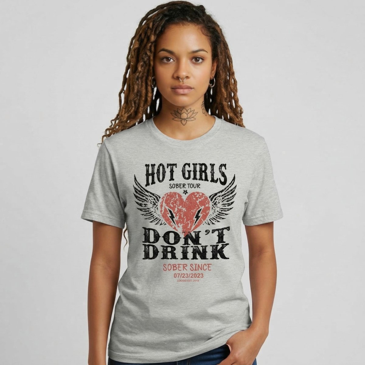 Hot Girls Sober T Shirt featuring the design (view 21)