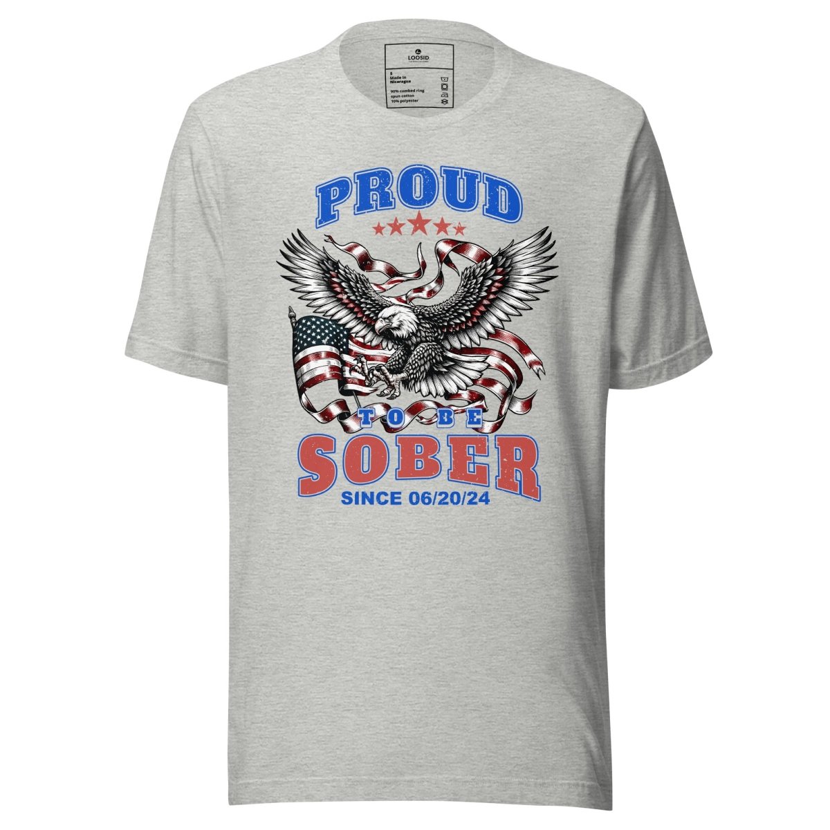 Proud To Be Sober Sober T Shirt graphic detail (view 14)