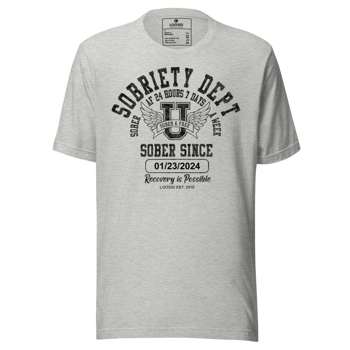 Sobriety Dept Sober T Shirt close-up view (view 12)