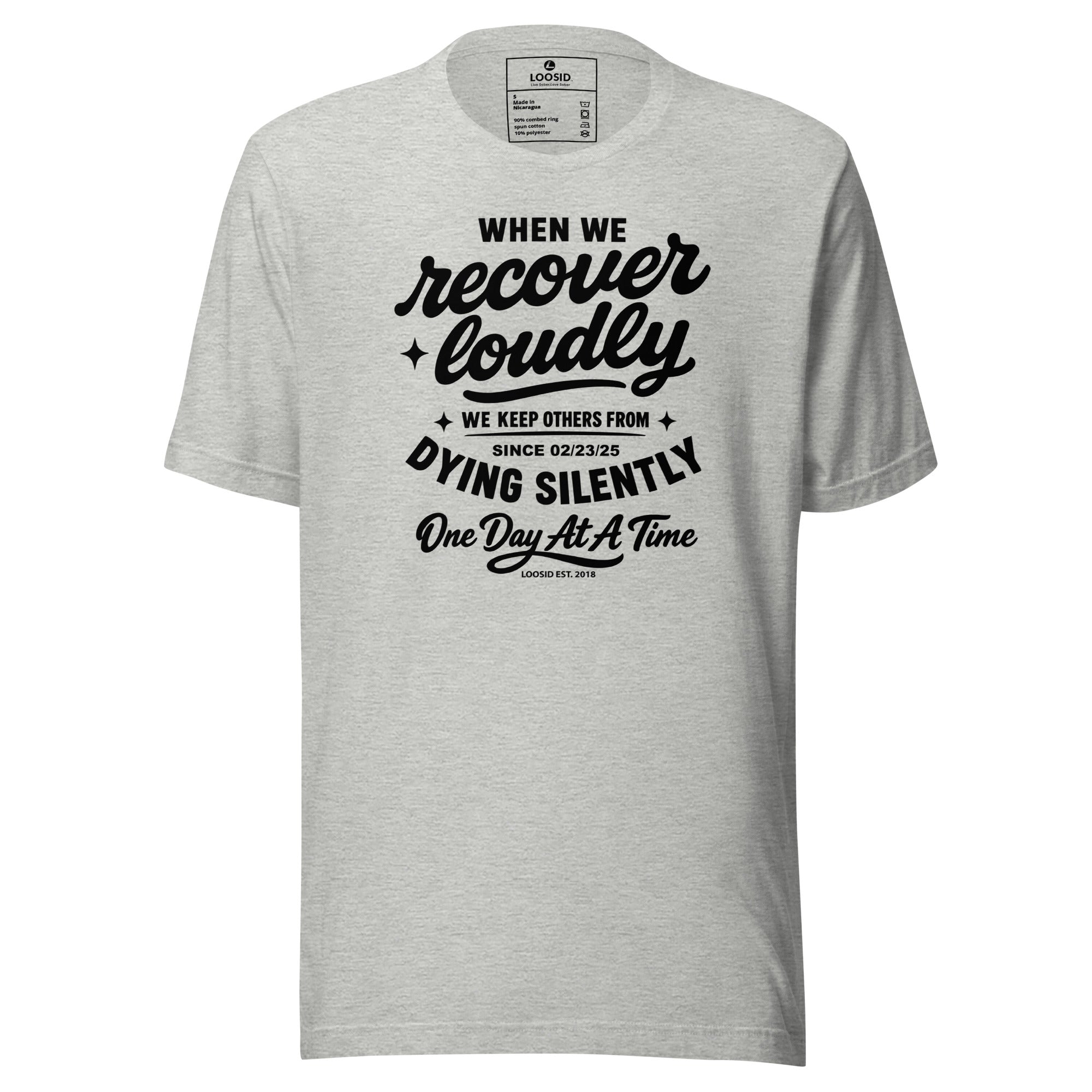 When we recover loudly women Sober T Shirt graphic detail (view 14)